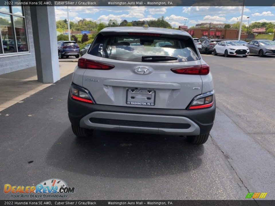 2022 Hyundai Kona SE AWD Cyber Silver / Gray/Black Photo #3