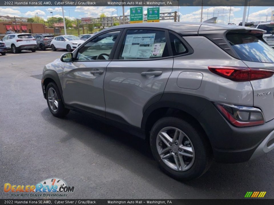 2022 Hyundai Kona SE AWD Cyber Silver / Gray/Black Photo #4