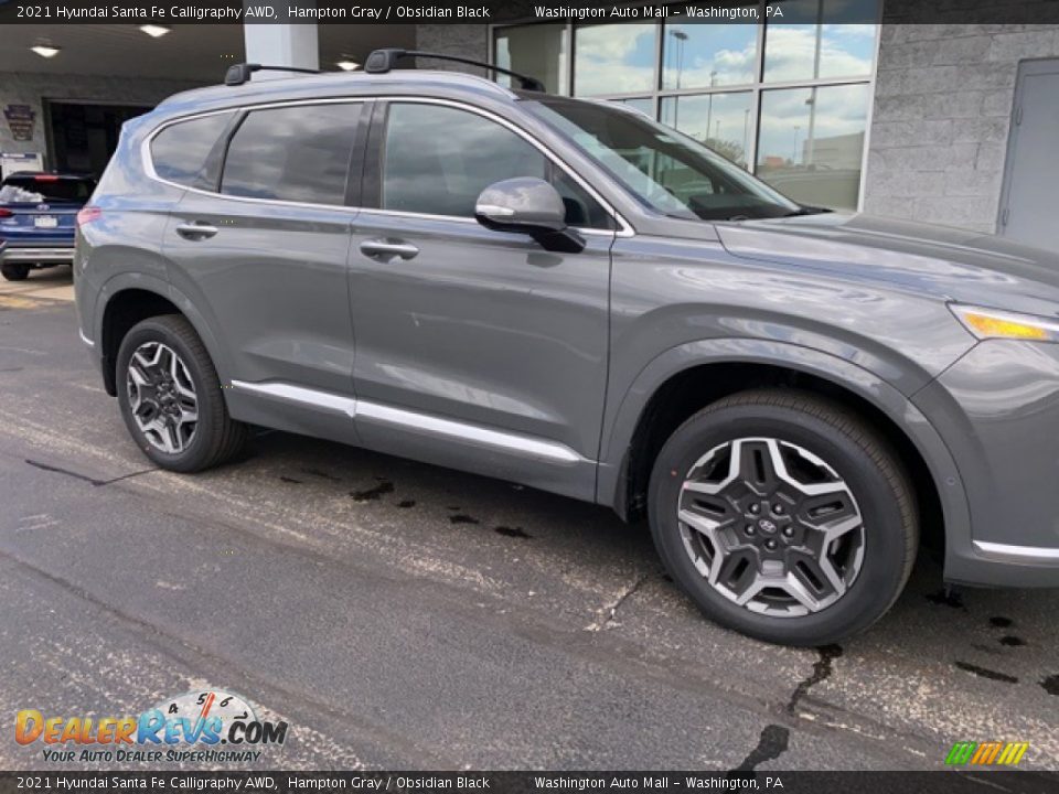 2021 Hyundai Santa Fe Calligraphy AWD Hampton Gray / Obsidian Black Photo #2