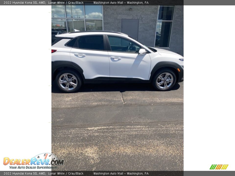 2022 Hyundai Kona SEL AWD Lunar White / Gray/Black Photo #2