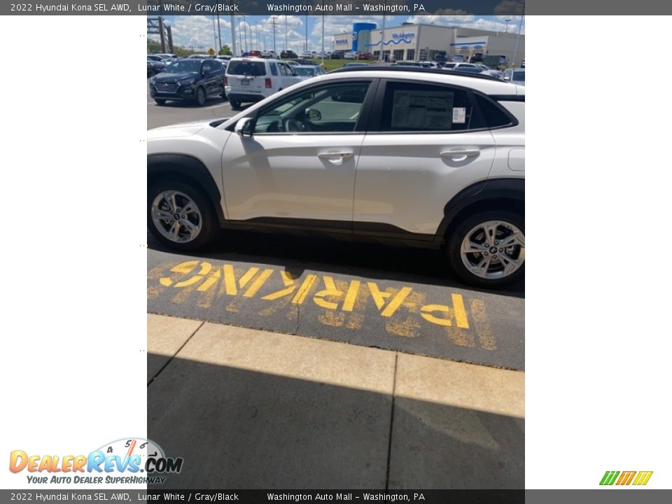 2022 Hyundai Kona SEL AWD Lunar White / Gray/Black Photo #4