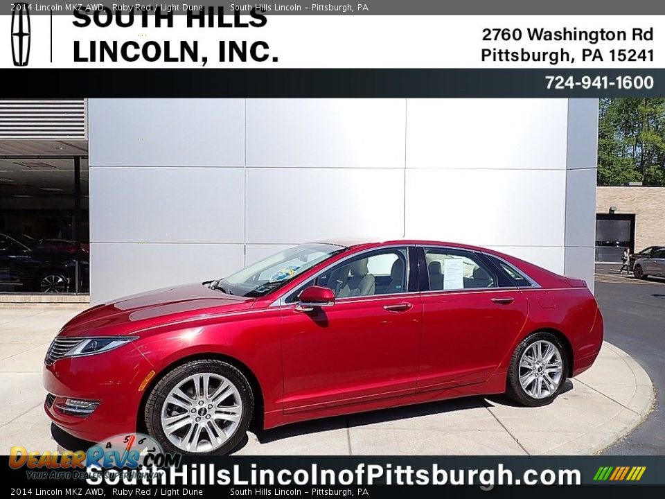 2014 Lincoln MKZ AWD Ruby Red / Light Dune Photo #1