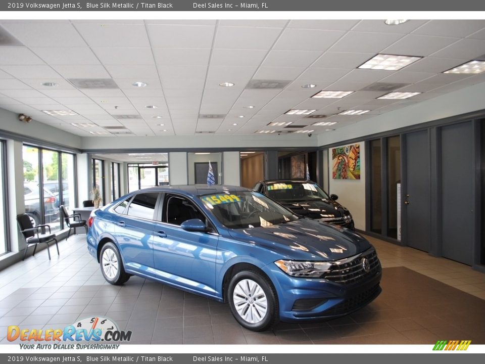 2019 Volkswagen Jetta S Blue Silk Metallic / Titan Black Photo #1