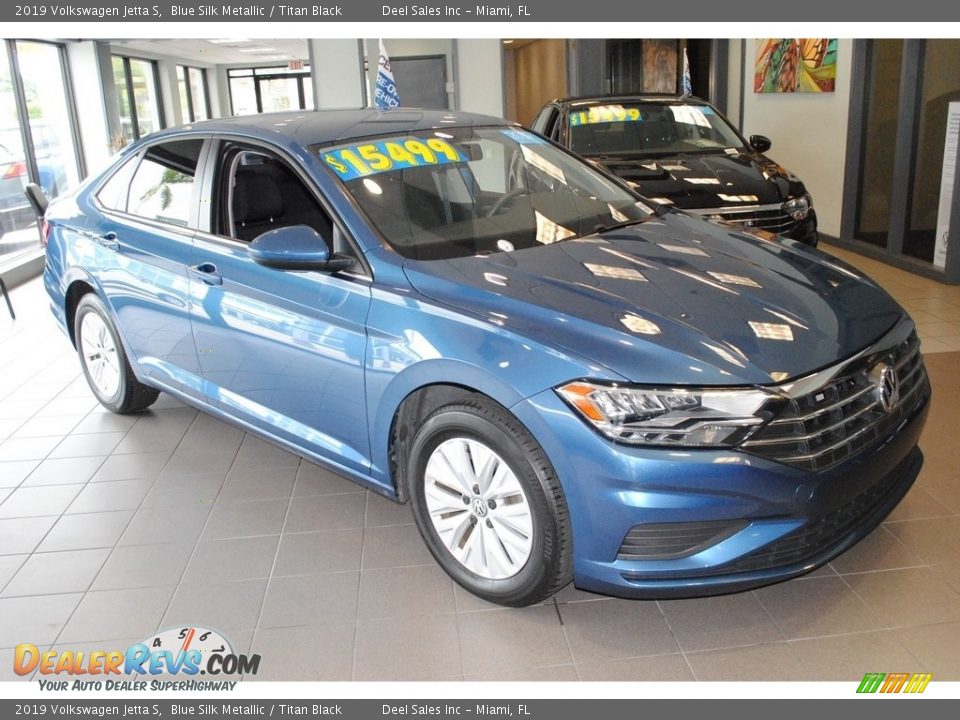 2019 Volkswagen Jetta S Blue Silk Metallic / Titan Black Photo #2