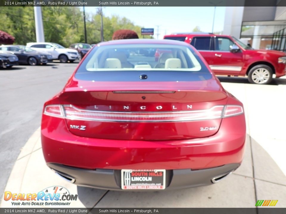 2014 Lincoln MKZ AWD Ruby Red / Light Dune Photo #4