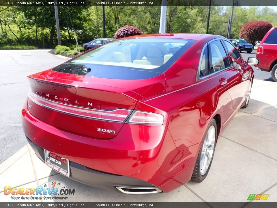 2014 Lincoln MKZ AWD Ruby Red / Light Dune Photo #5