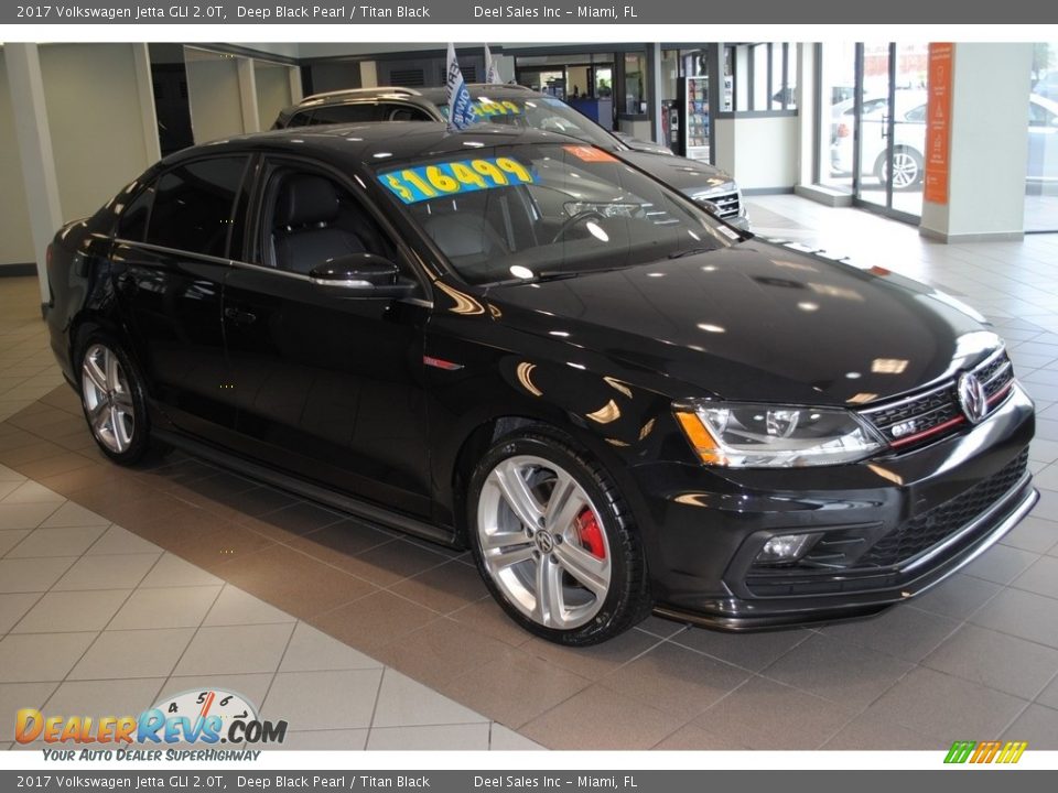 2017 Volkswagen Jetta GLI 2.0T Deep Black Pearl / Titan Black Photo #2