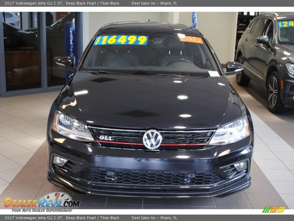 2017 Volkswagen Jetta GLI 2.0T Deep Black Pearl / Titan Black Photo #3