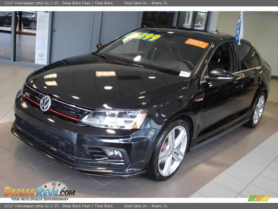 2017 Volkswagen Jetta GLI 2.0T Deep Black Pearl / Titan Black Photo #4