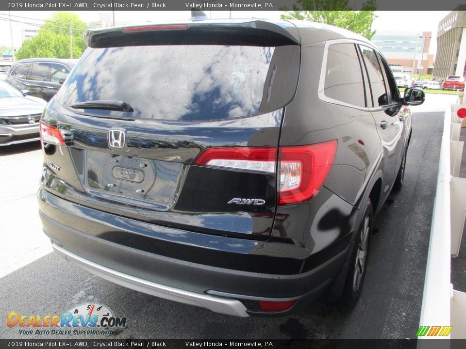 2019 Honda Pilot EX-L AWD Crystal Black Pearl / Black Photo #5