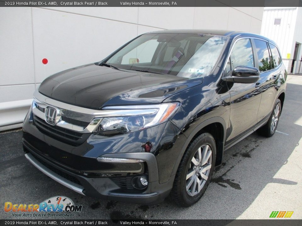 2019 Honda Pilot EX-L AWD Crystal Black Pearl / Black Photo #10