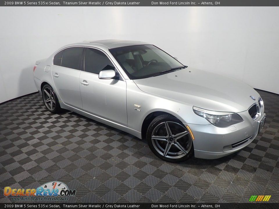2009 BMW 5 Series 535xi Sedan Titanium Silver Metallic / Grey Dakota Leather Photo #4