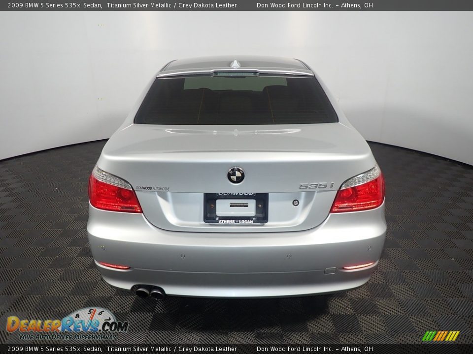 2009 BMW 5 Series 535xi Sedan Titanium Silver Metallic / Grey Dakota Leather Photo #14