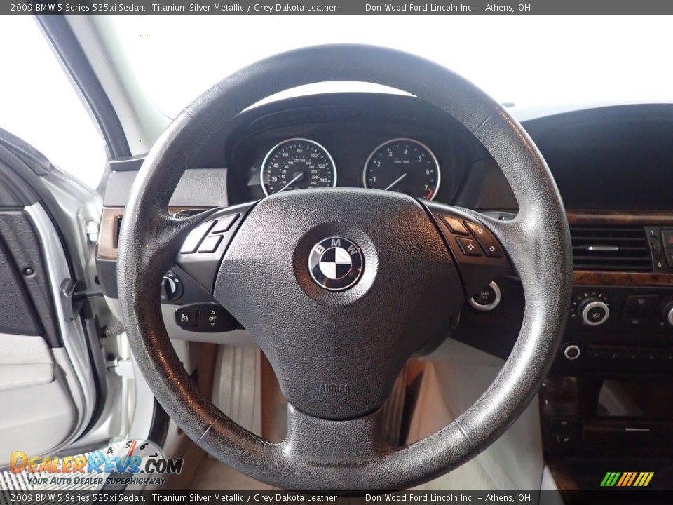 2009 BMW 5 Series 535xi Sedan Titanium Silver Metallic / Grey Dakota Leather Photo #28