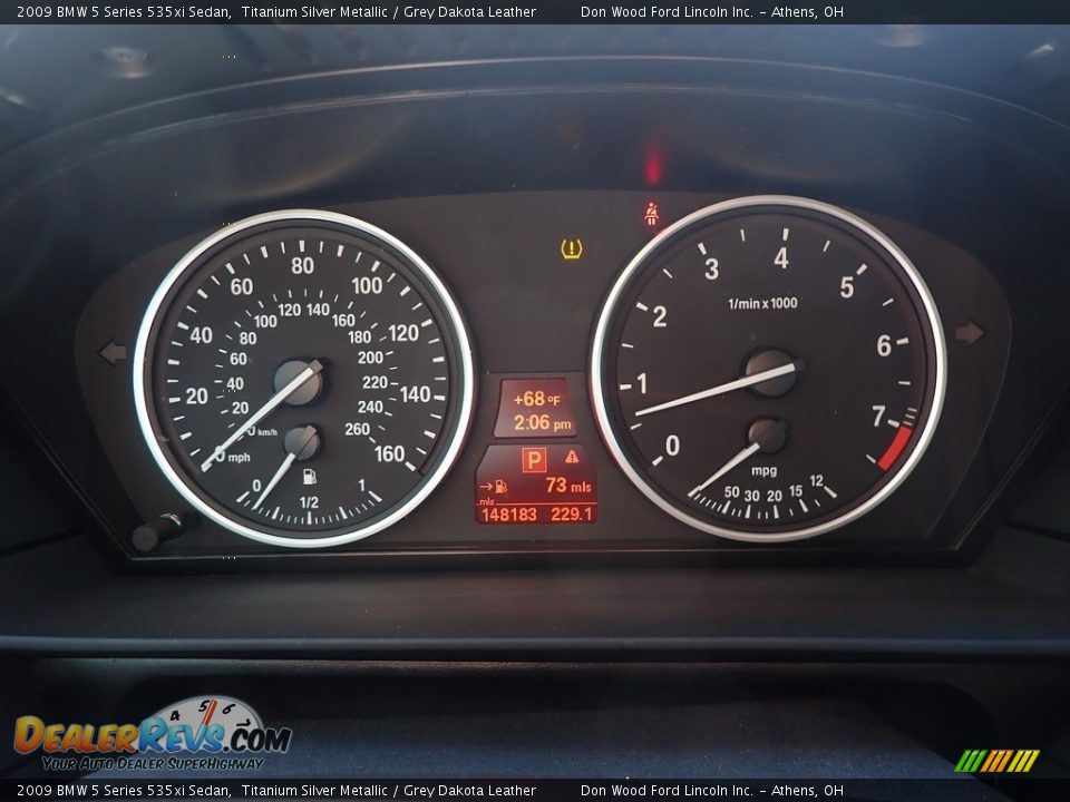 2009 BMW 5 Series 535xi Sedan Titanium Silver Metallic / Grey Dakota Leather Photo #29