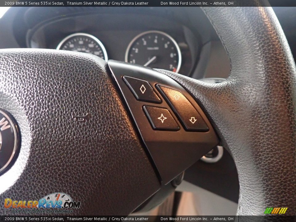 2009 BMW 5 Series 535xi Sedan Titanium Silver Metallic / Grey Dakota Leather Photo #31