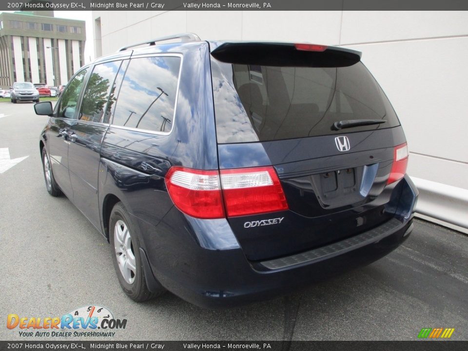 2007 Honda Odyssey EX-L Midnight Blue Pearl / Gray Photo #3