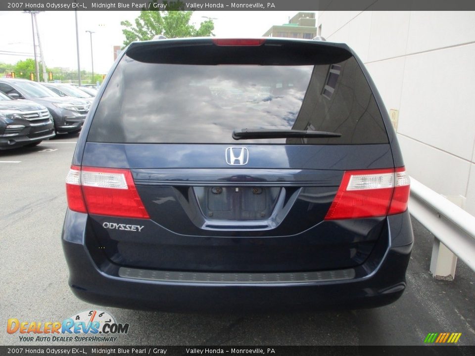 2007 Honda Odyssey EX-L Midnight Blue Pearl / Gray Photo #4