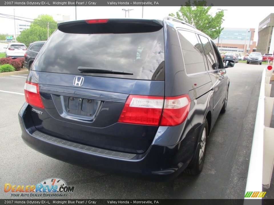 2007 Honda Odyssey EX-L Midnight Blue Pearl / Gray Photo #5