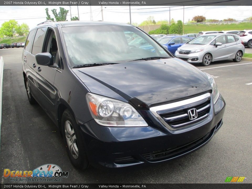 2007 Honda Odyssey EX-L Midnight Blue Pearl / Gray Photo #7