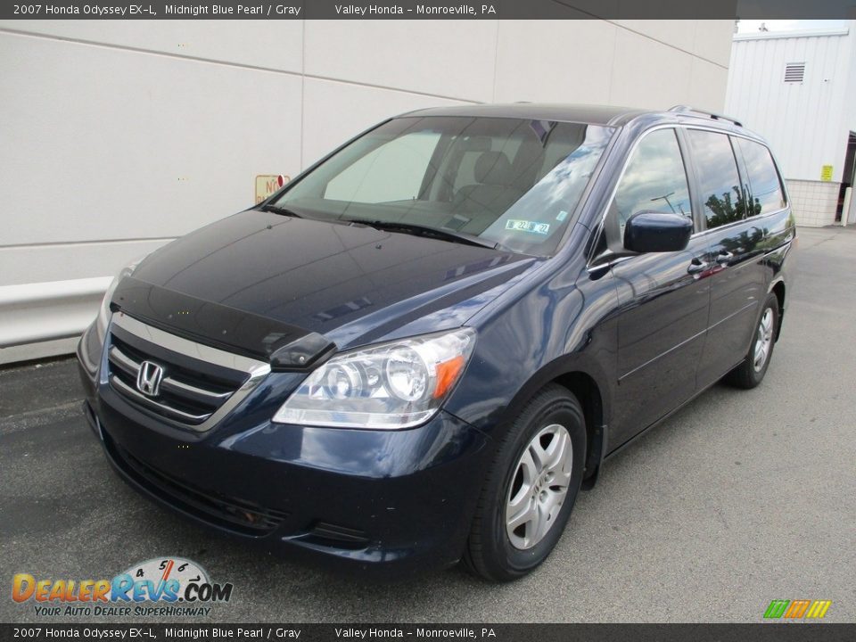 2007 Honda Odyssey EX-L Midnight Blue Pearl / Gray Photo #9