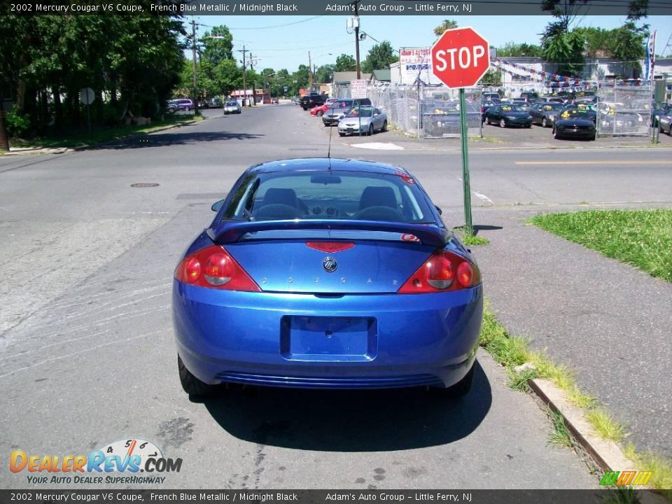 2002 Mercury Cougar V6 Coupe French Blue Metallic / Midnight Black Photo #3