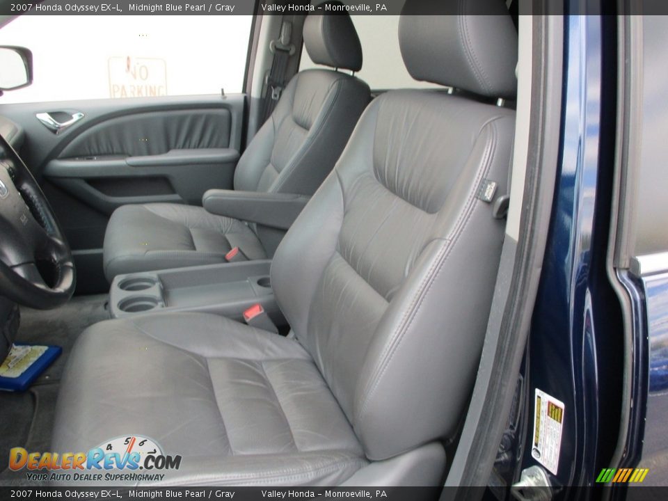 2007 Honda Odyssey EX-L Midnight Blue Pearl / Gray Photo #12