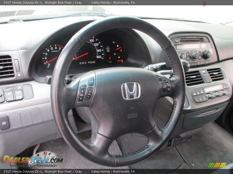 2007 Honda Odyssey EX-L Midnight Blue Pearl / Gray Photo #15