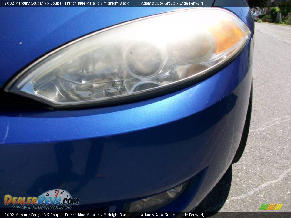 2002 Mercury Cougar V6 Coupe French Blue Metallic / Midnight Black Photo #5