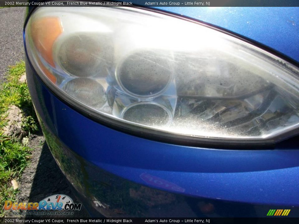 2002 Mercury Cougar V6 Coupe French Blue Metallic / Midnight Black Photo #6