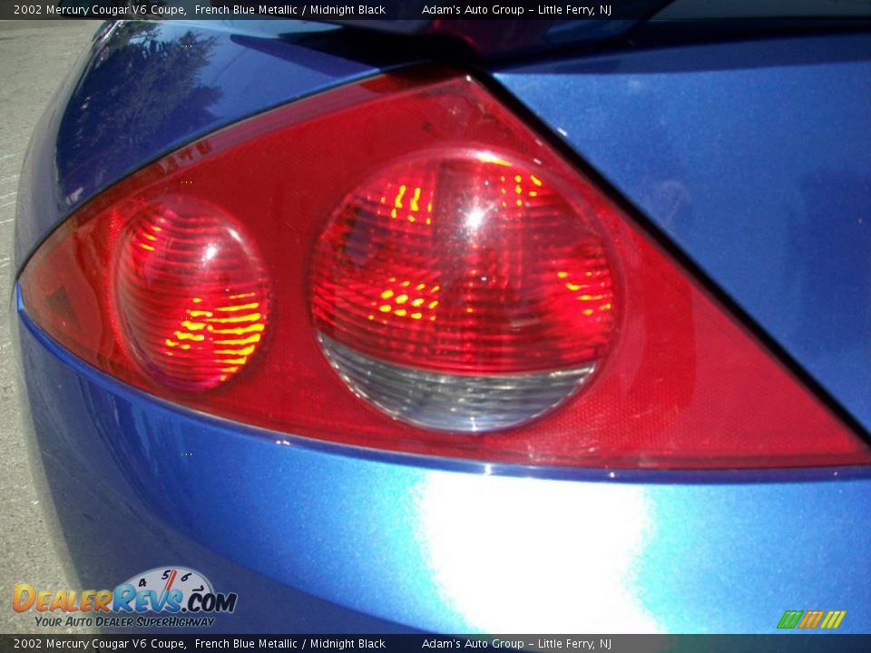 2002 Mercury Cougar V6 Coupe French Blue Metallic / Midnight Black Photo #7