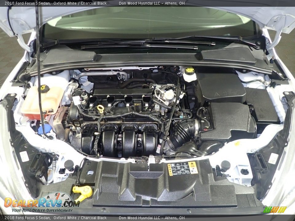 2018 Ford Focus S Sedan Oxford White / Charcoal Black Photo #7