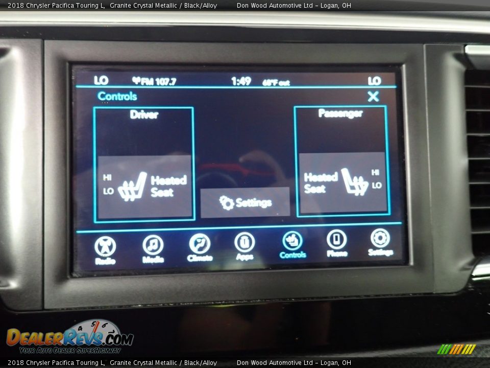 2018 Chrysler Pacifica Touring L Granite Crystal Metallic / Black/Alloy Photo #2