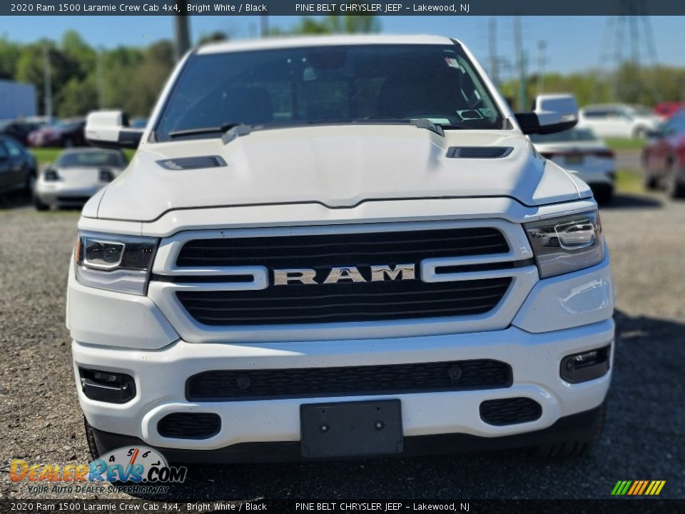 2020 Ram 1500 Laramie Crew Cab 4x4 Bright White / Black Photo #2