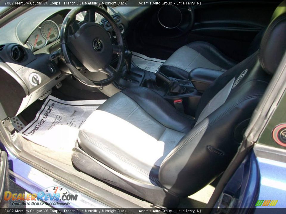 2002 Mercury Cougar V6 Coupe French Blue Metallic / Midnight Black Photo #14