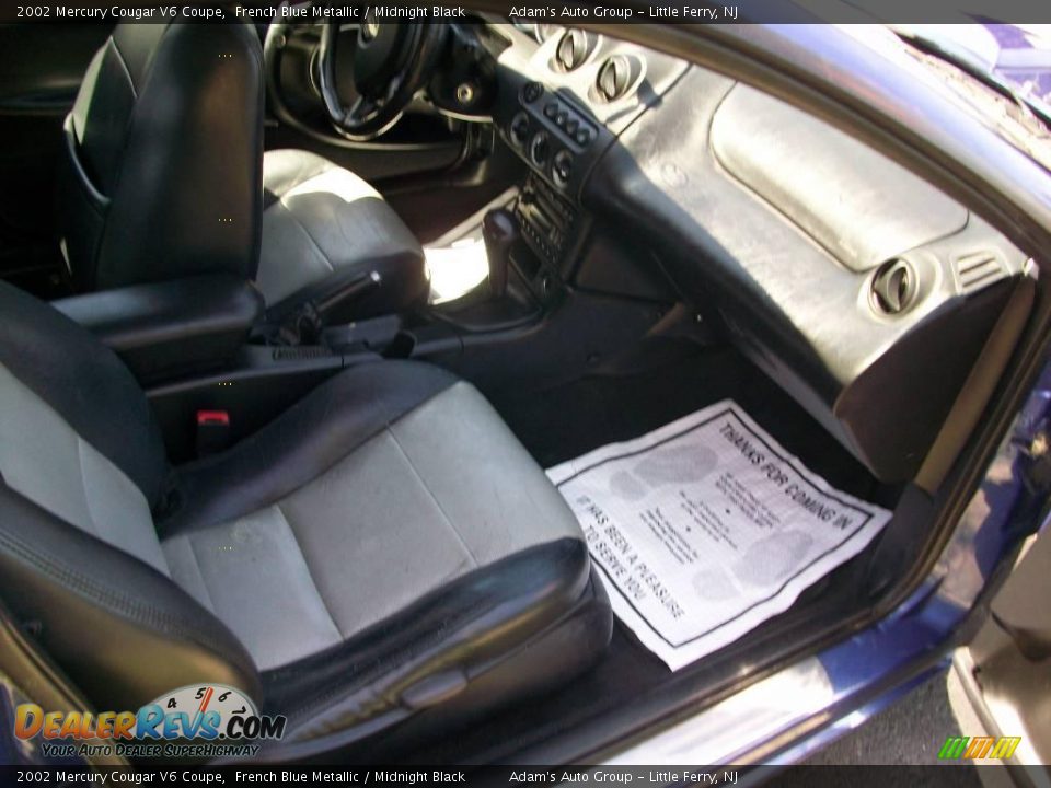 2002 Mercury Cougar V6 Coupe French Blue Metallic / Midnight Black Photo #16