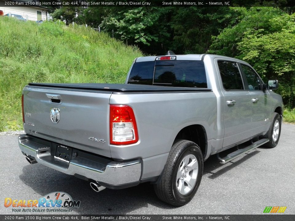 2020 Ram 1500 Big Horn Crew Cab 4x4 Billet Silver Metallic / Black/Diesel Gray Photo #7