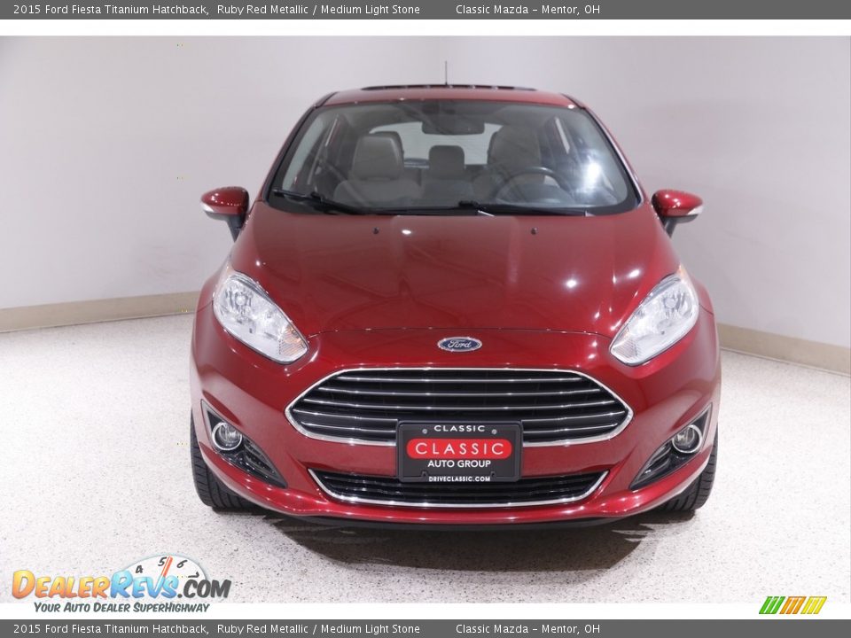 2015 Ford Fiesta Titanium Hatchback Ruby Red Metallic / Medium Light Stone Photo #2