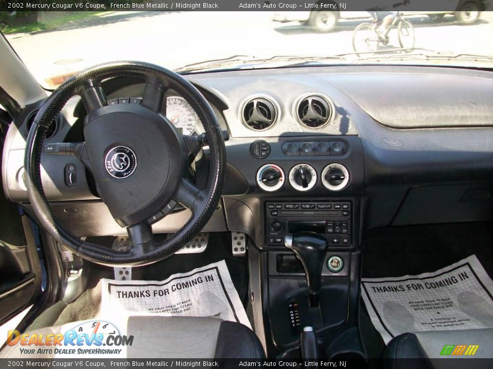 2002 Mercury Cougar V6 Coupe French Blue Metallic / Midnight Black Photo #19
