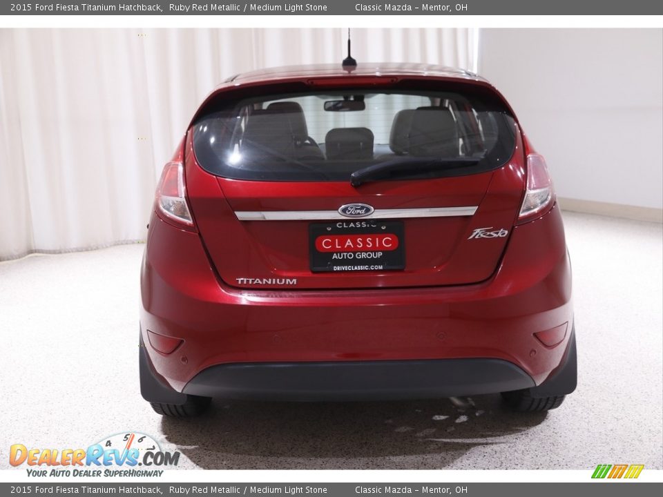 2015 Ford Fiesta Titanium Hatchback Ruby Red Metallic / Medium Light Stone Photo #17