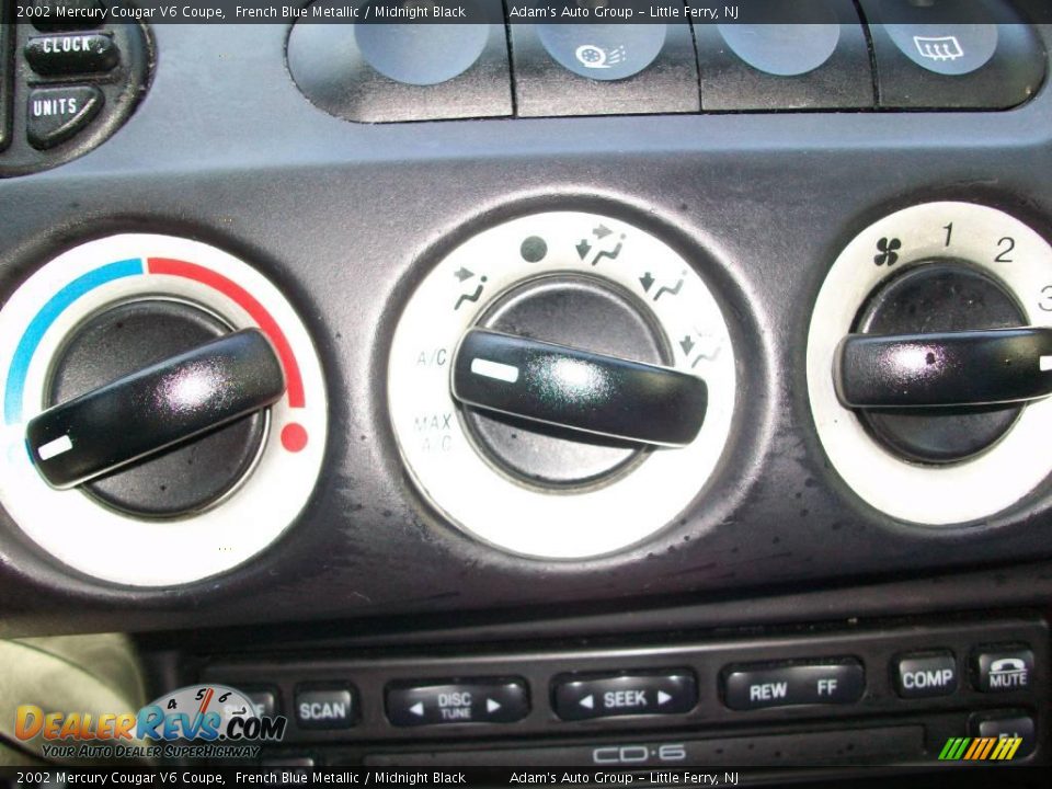 2002 Mercury Cougar V6 Coupe French Blue Metallic / Midnight Black Photo #25