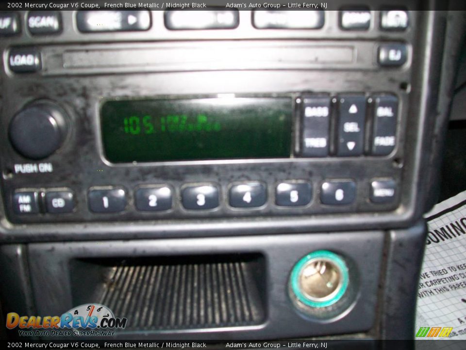 2002 Mercury Cougar V6 Coupe French Blue Metallic / Midnight Black Photo #26
