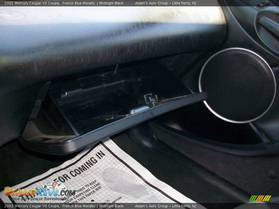 2002 Mercury Cougar V6 Coupe French Blue Metallic / Midnight Black Photo #31