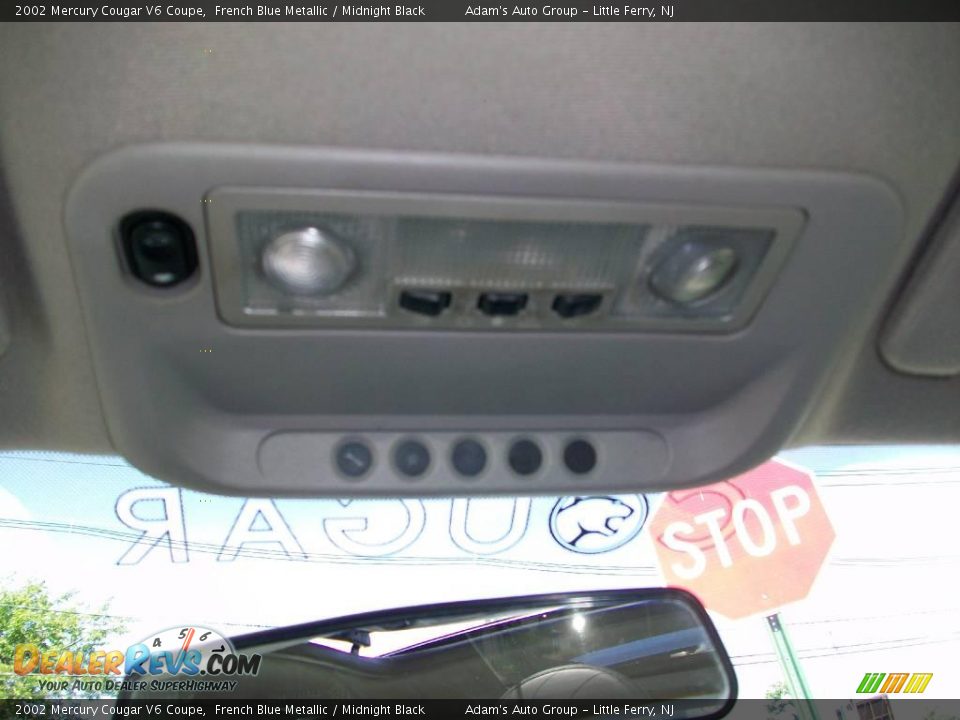 2002 Mercury Cougar V6 Coupe French Blue Metallic / Midnight Black Photo #33
