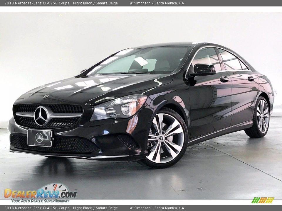 2018 Mercedes-Benz CLA 250 Coupe Night Black / Sahara Beige Photo #12