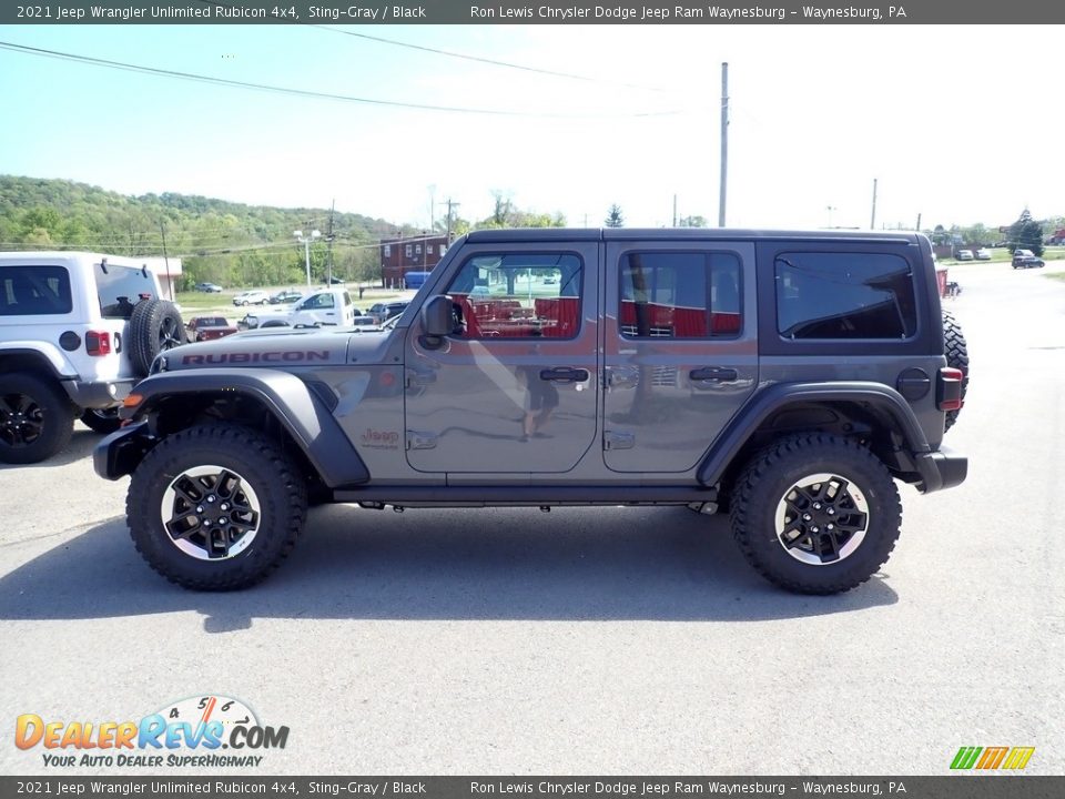 2021 Jeep Wrangler Unlimited Rubicon 4x4 Sting-Gray / Black Photo #2