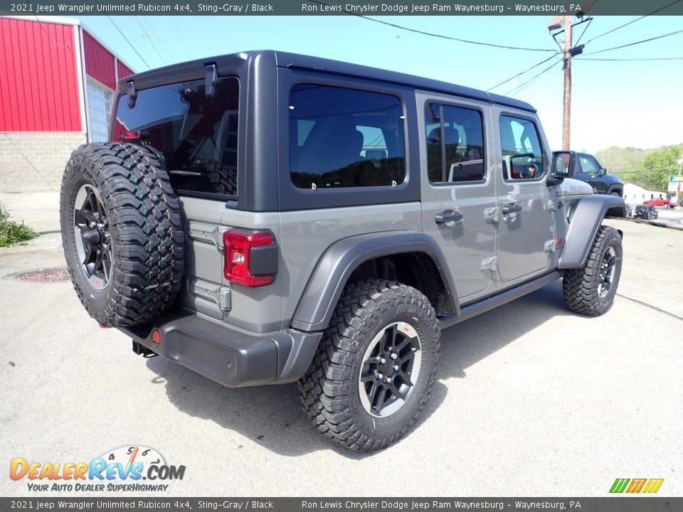 2021 Jeep Wrangler Unlimited Rubicon 4x4 Sting-Gray / Black Photo #5