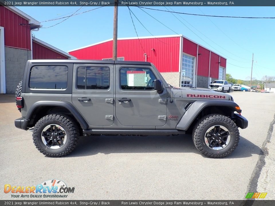 2021 Jeep Wrangler Unlimited Rubicon 4x4 Sting-Gray / Black Photo #6