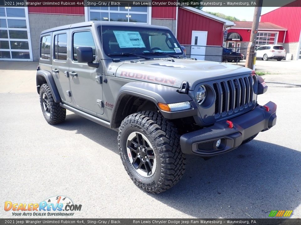 2021 Jeep Wrangler Unlimited Rubicon 4x4 Sting-Gray / Black Photo #7