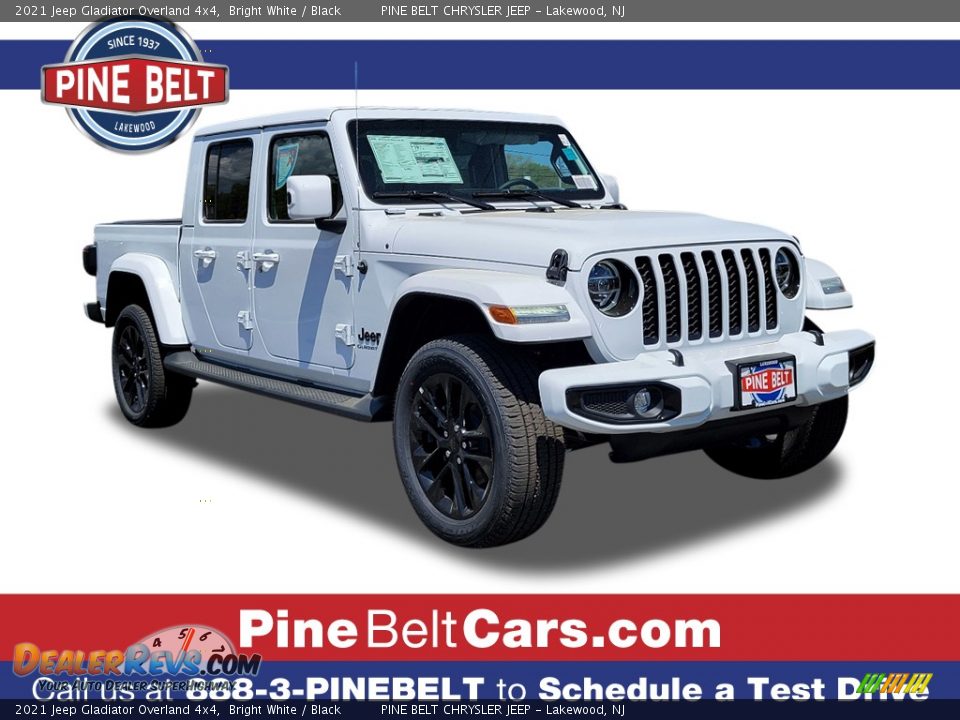 2021 Jeep Gladiator Overland 4x4 Bright White / Black Photo #1